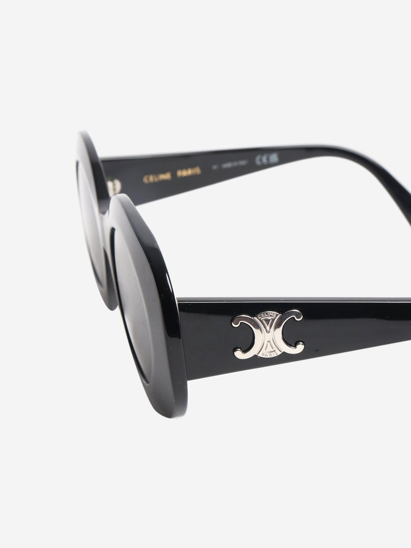 Black Triomphe oversized round-frame sunglasses Sunglasses Celine 