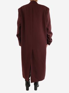 Marcela Burgundy duster coat - size