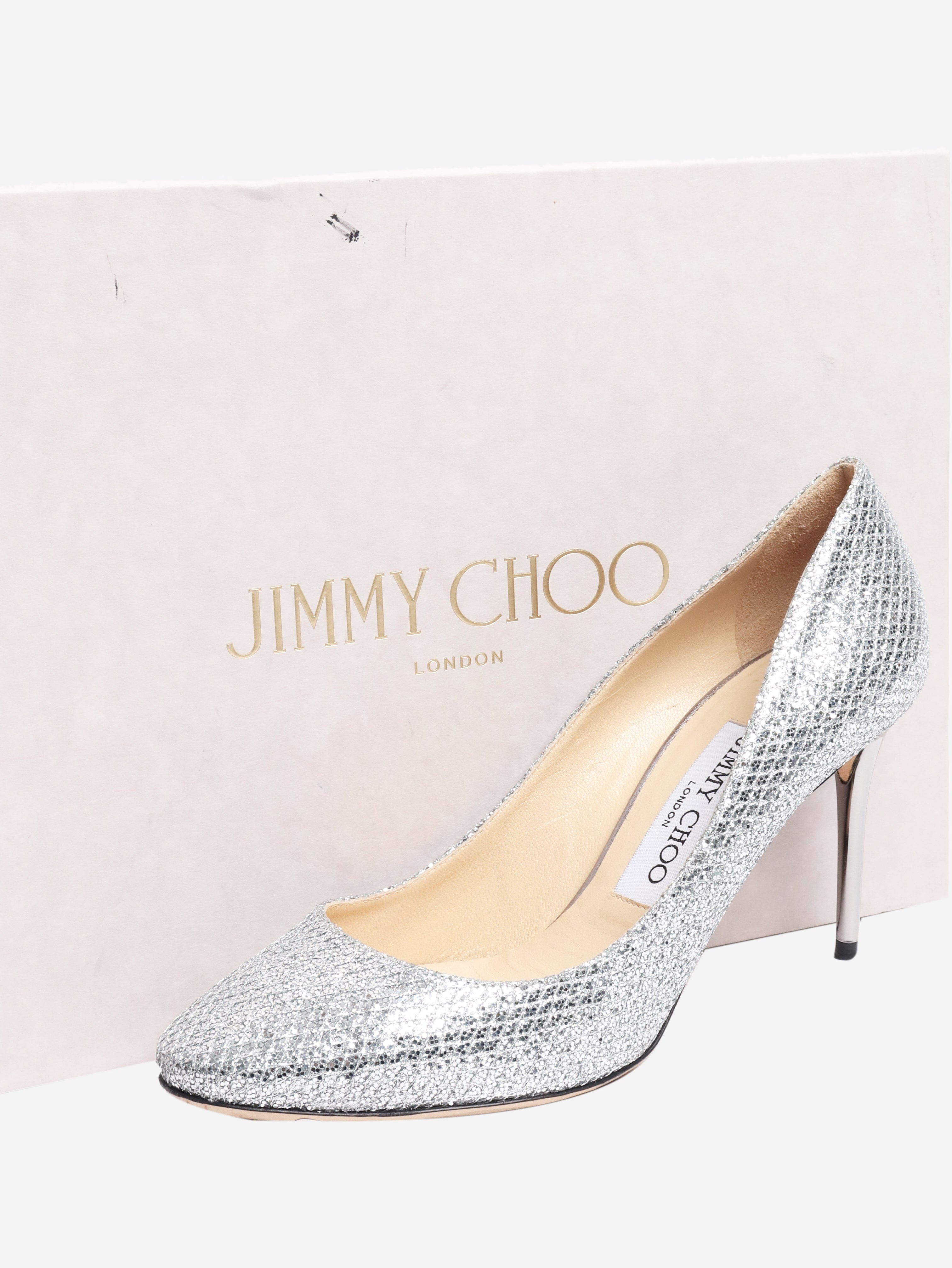 Silver sparkly heels - size EU 36 (UK 3) Heels Jimmy Choo 