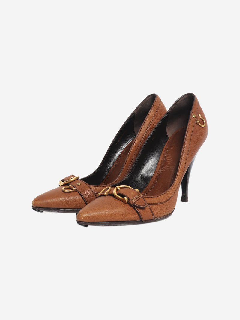 Brown pointed-toe pumps - size EU 36 (UK 3) Heels Burberry 