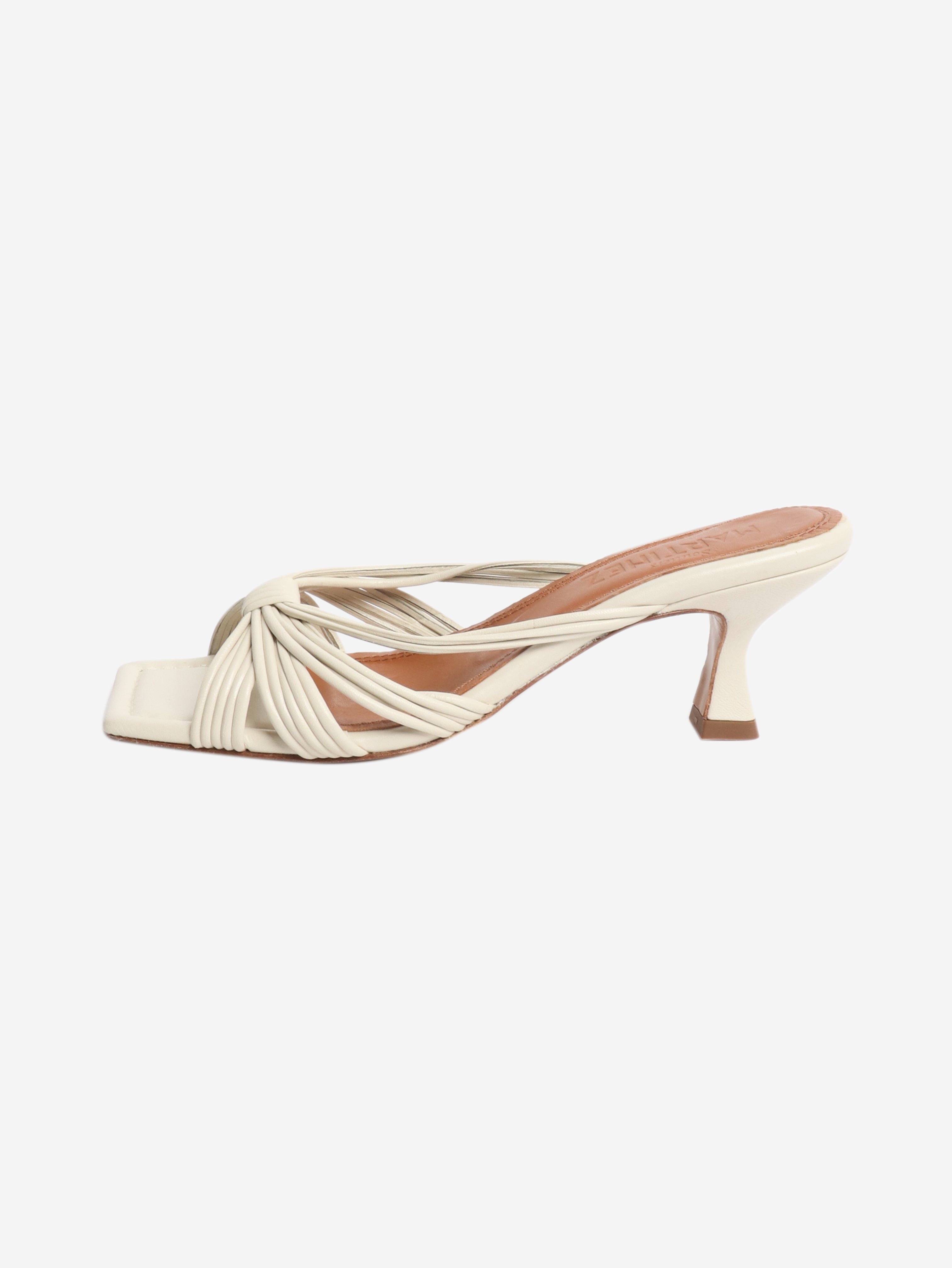 Ivory leather mules - size EU 39
