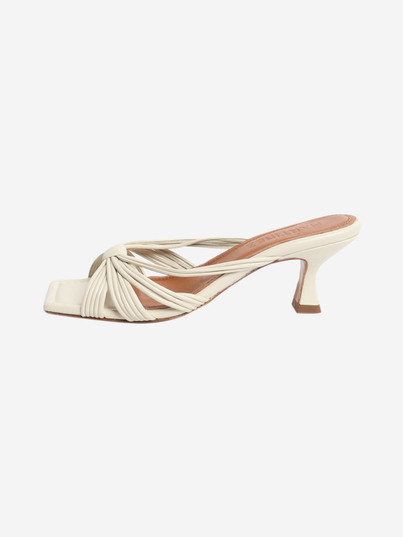 Ivory leather mules - size EU 39