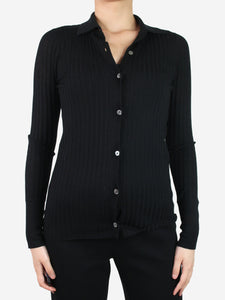 ATM Black long-sleeved ribbed top - size S