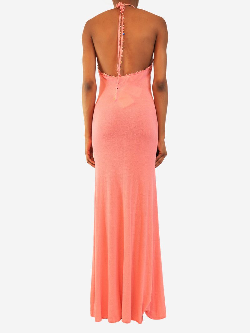 Pink beach quartz halter dress - size S Dresses Christopher Esber 