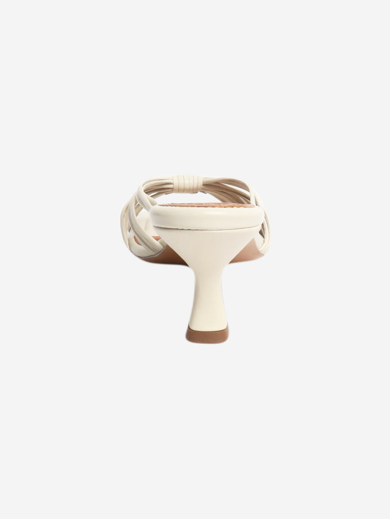 Ivory leather mules - size EU 39