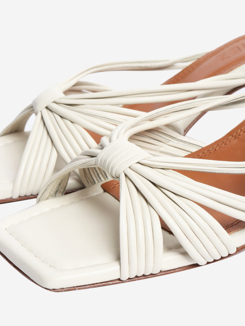 Ivory leather mules - size EU 39