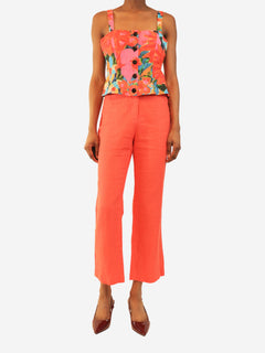 Red linen top and trousers set - size UK 6 Sets Mara Hoffman 
