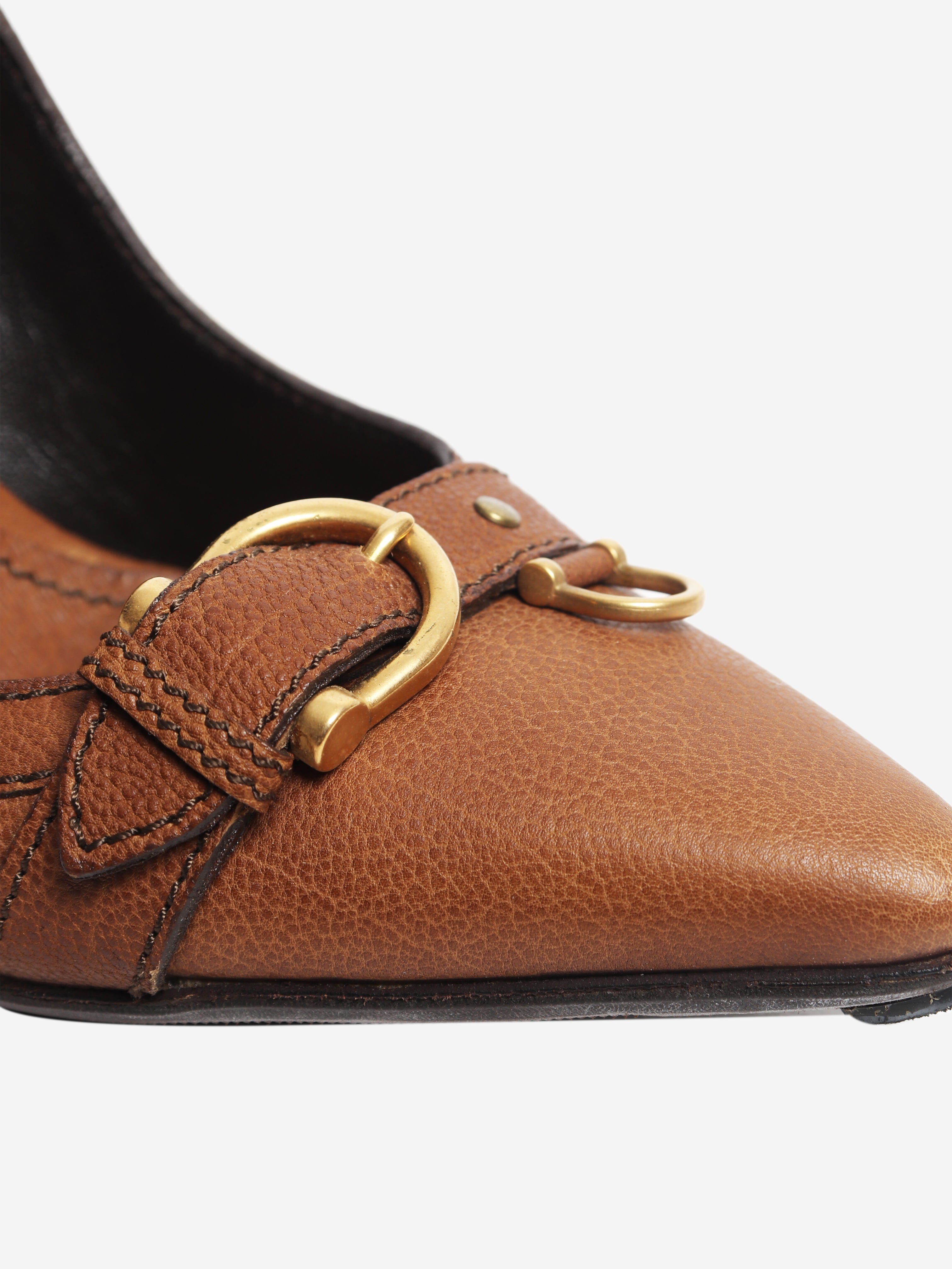 Brown pointed-toe pumps - size EU 36 (UK 3) Heels Burberry 