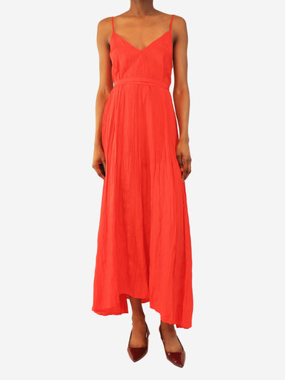 Red sleeveless silk dress - size UK 6 Dresses Joseph 