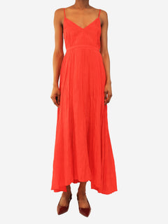 Red sleeveless silk dress - size UK 6 Dresses Joseph 