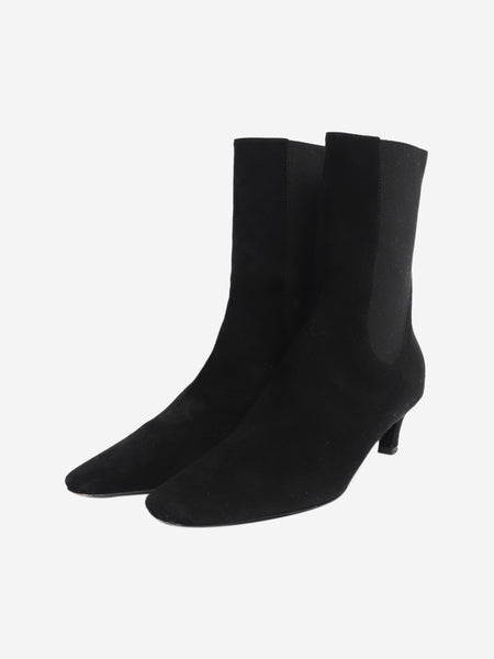 Black suede ankle boots - size EU 36 (UK 3) alternate image
