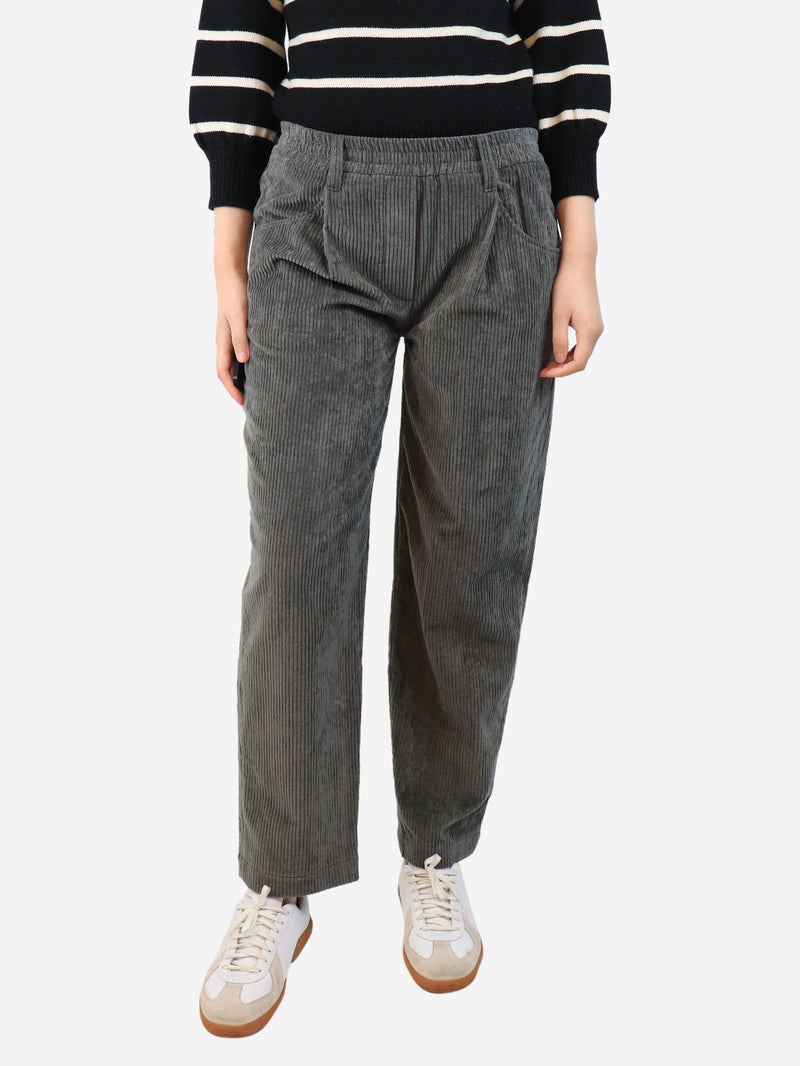 Grey straight-leg corduroy trousers - size UK 8 Trousers Brunello Cucinelli 