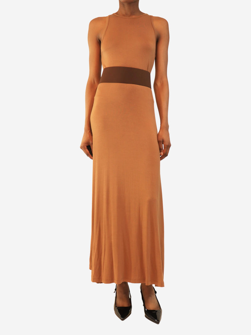 Toffee belted maxi dress - size S Dresses Albus Lumen 