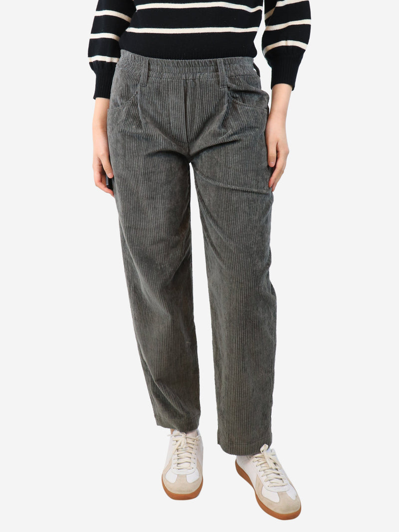 straight leg corduroy trousers
