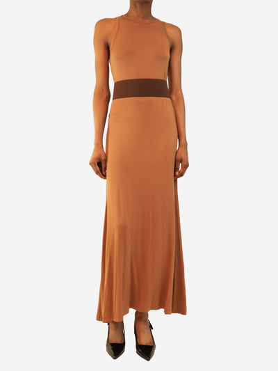 Toffee belted maxi dress - size S Dresses Albus Lumen 