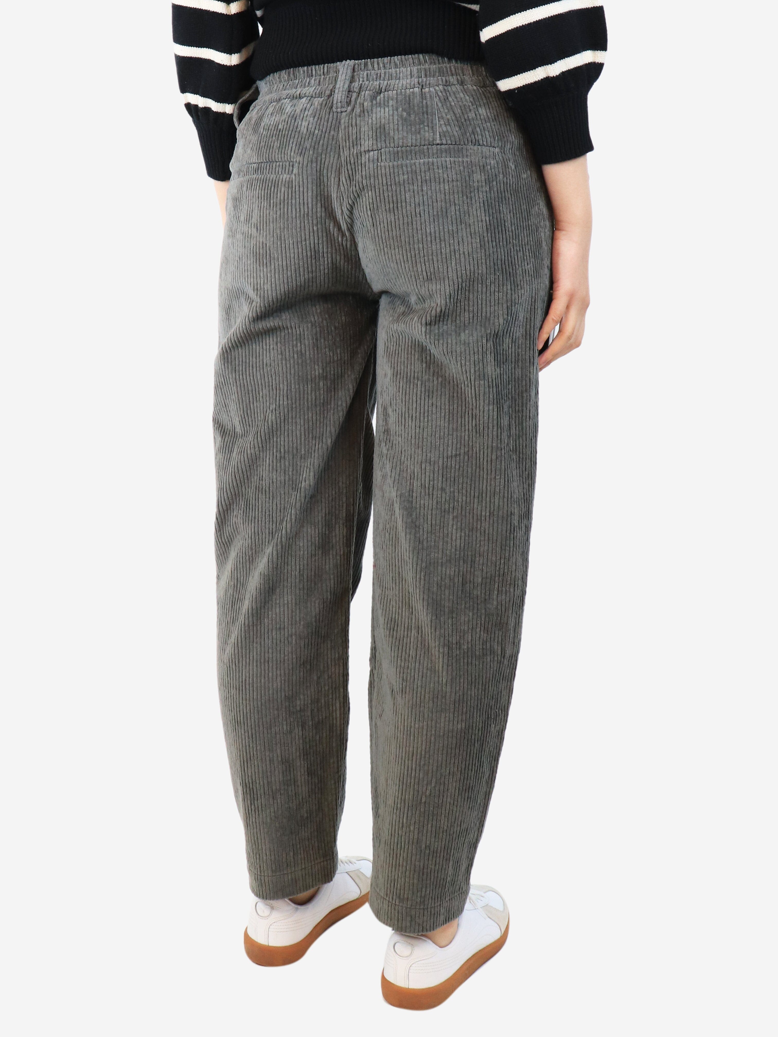 Grey straight-leg corduroy trousers - size UK 8 Trousers Brunello Cucinelli 