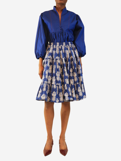 Blue cotton poplin top & skirt set - size XS Sets La Double J 