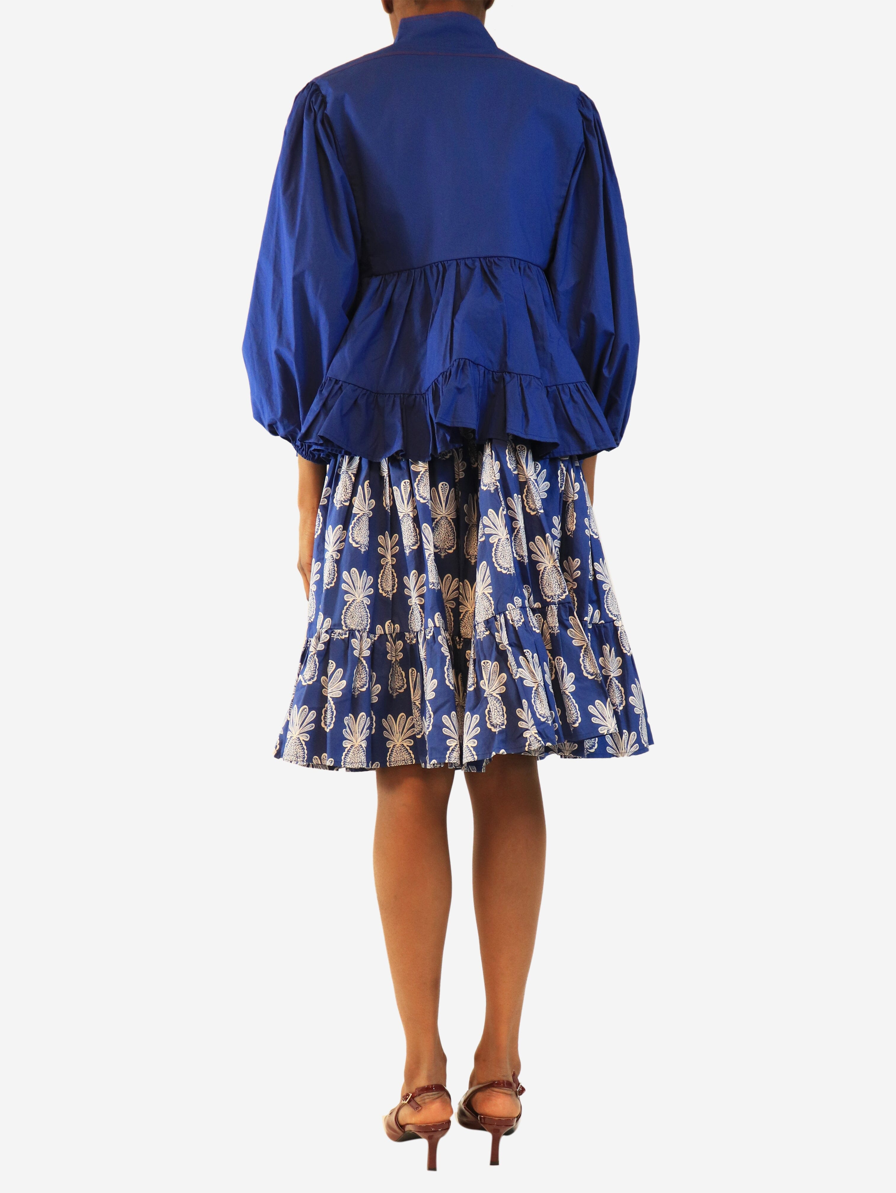 Blue cotton poplin top & skirt set - size XS Sets La Double J 