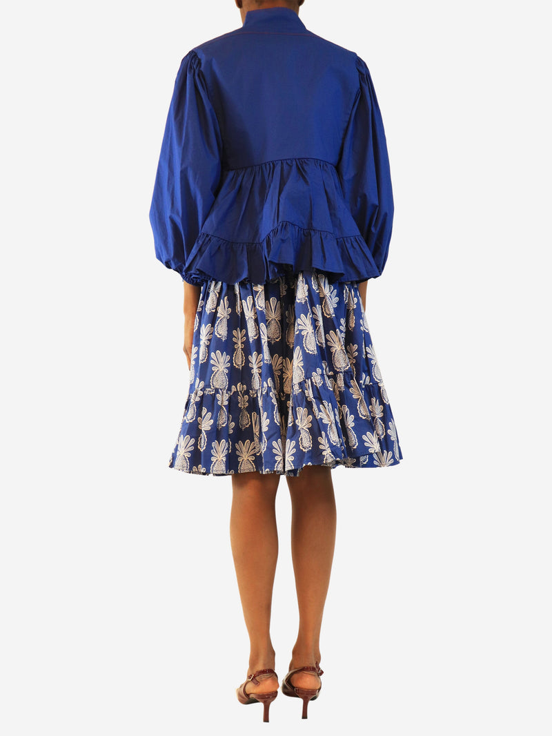 Blue cotton poplin top & skirt set - size XS Sets La Double J 