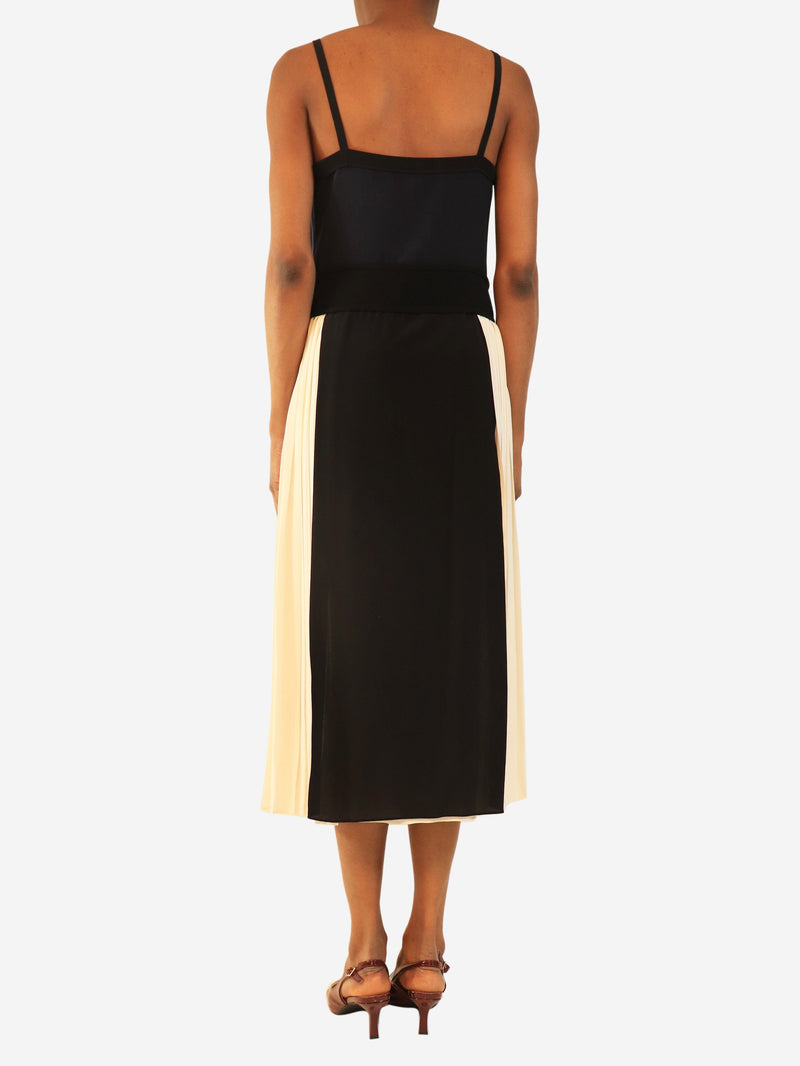 Multicolour contrast-panel midi dress - size UK 6 Dresses Victoria Beckham 