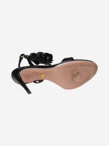 Prada Black floral embellished sandal heels - size EU 39