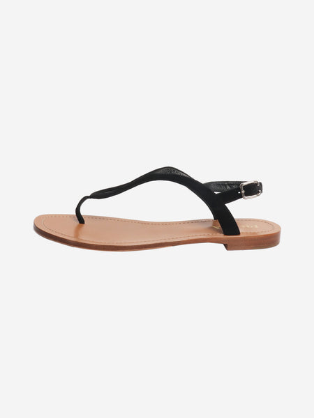 Black suede thong sandals - size EU 40 product image