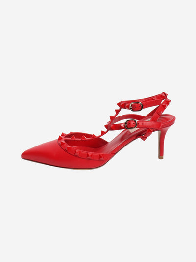 Red leather rockstud heels - size EU 39 (UK 6) Heels Valentino 