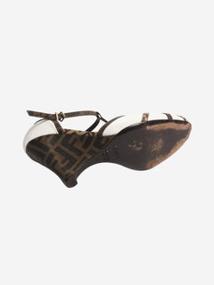 Brown monogram wedges - size EU 37 (UK 4) Heels Fendi 