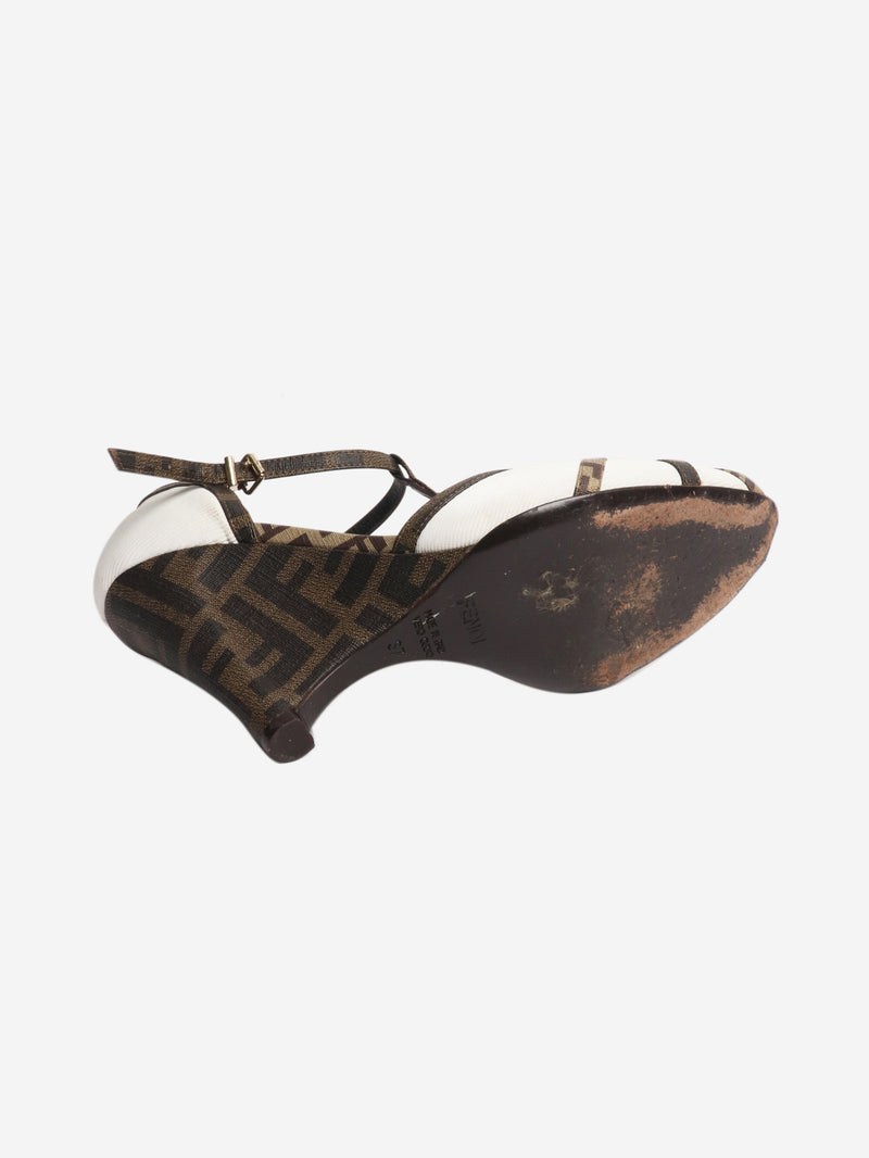 Brown monogram wedges - size EU 37 (UK 4) Heels Fendi 