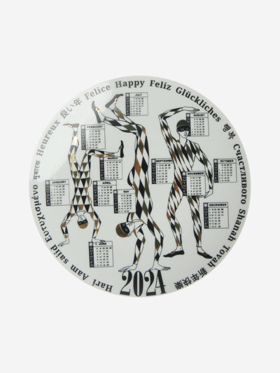 White 2024 Calendar Plate Homeware Fornasetti 