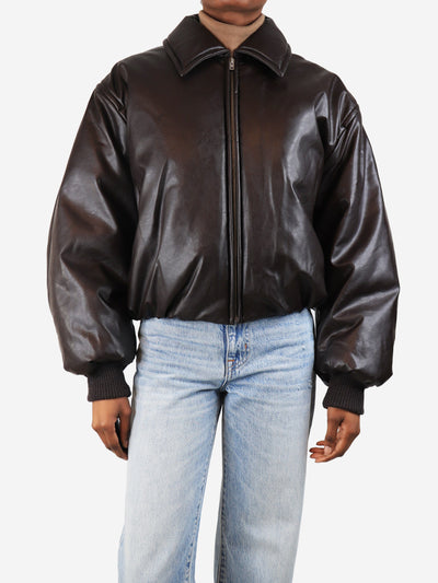 Chocolate coated bomber - size UK 8 Coats & Jackets Acne Studios 