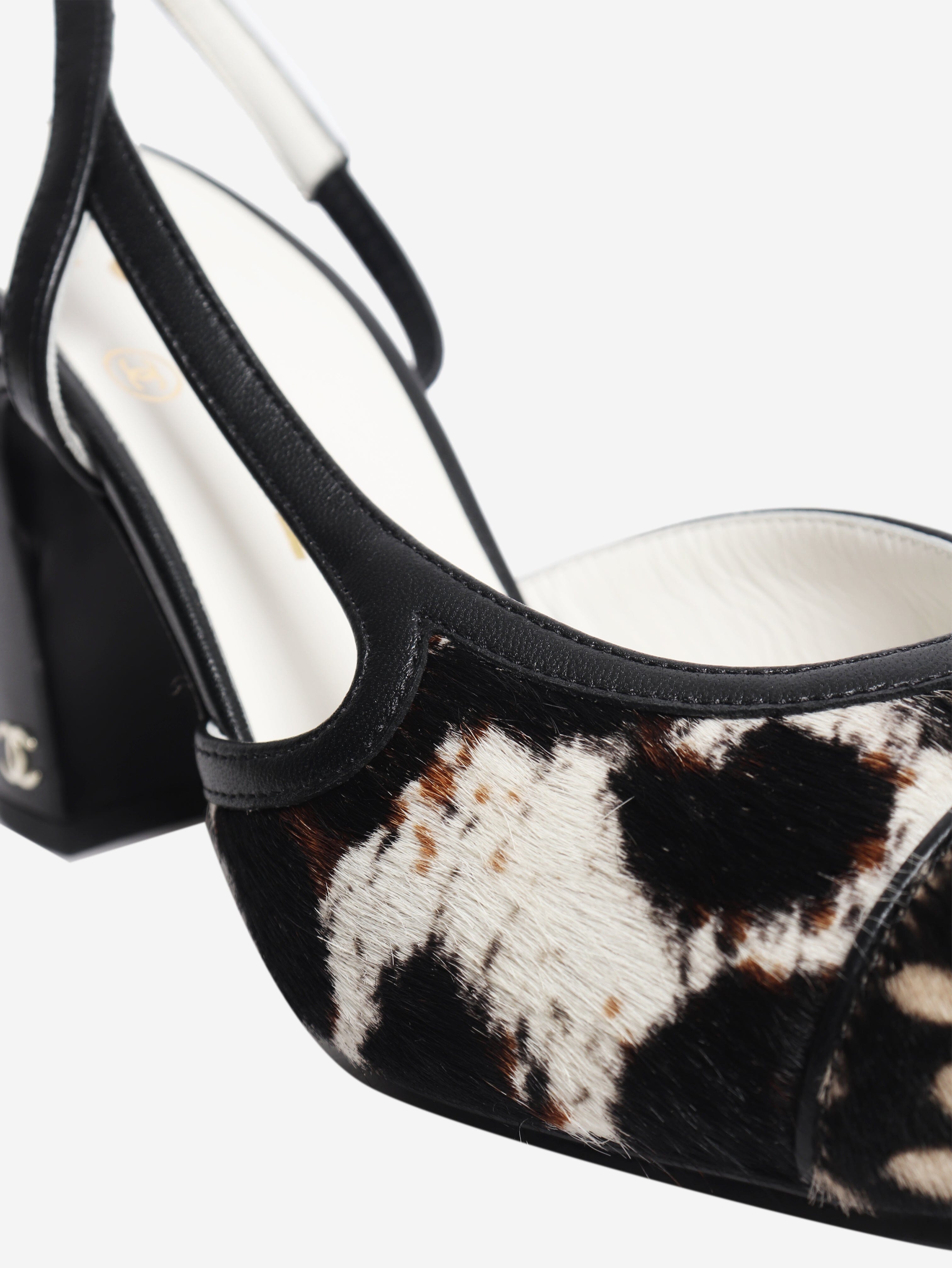 Brown and black SS26 pony-hair slingback pumps - size EU 37.5 Shoes Chanel 