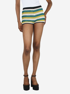 Missoni Ribbed lurex mini shorts - size UK 8