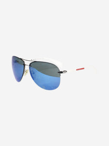 Prada Blue aviator tinted sunglasses