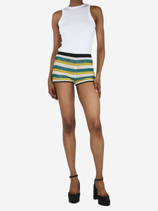 Missoni Ribbed lurex mini shorts - size UK 8