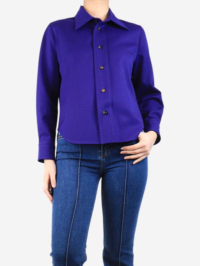 Purple wool shirt - size UK 8 Tops Bottega Veneta 