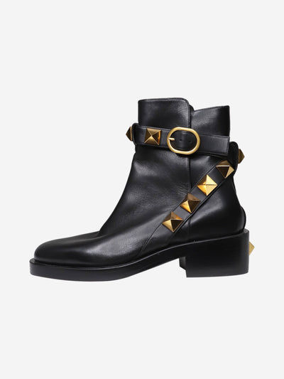 Black leather Rockstud ankle boots - size EU 38 Boots Valentino 