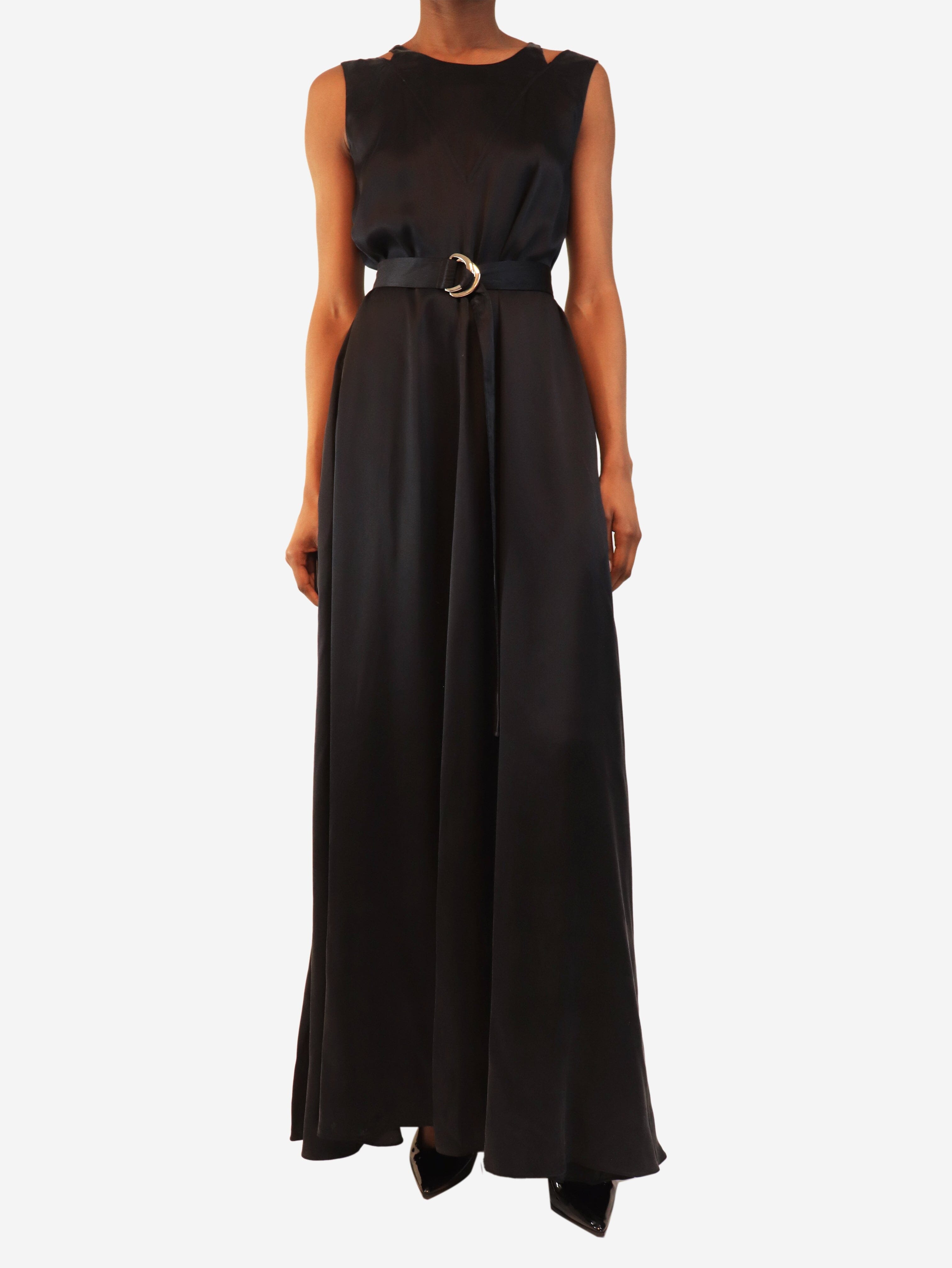 Black silk maxi dress - size UK 8 Dresses Kenzo 