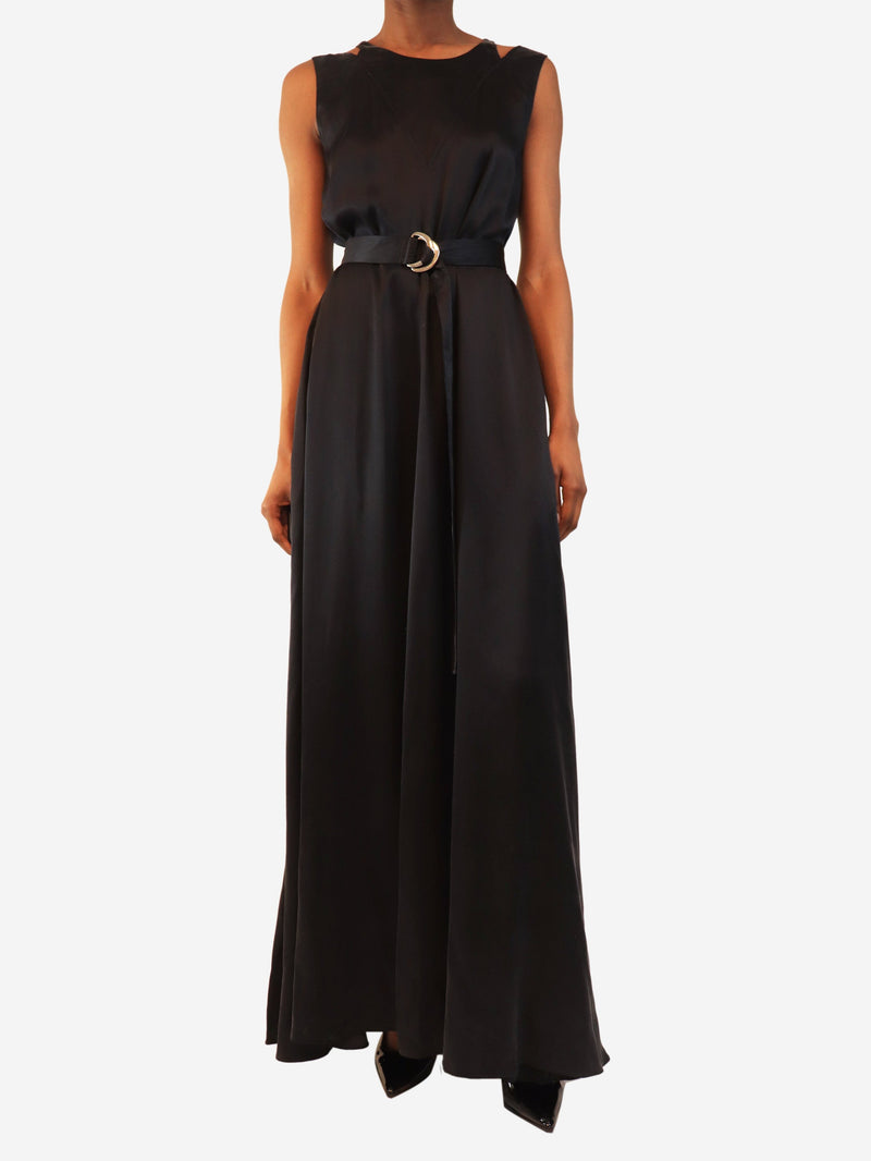 Black silk maxi dress - size UK 8 Dresses Kenzo 