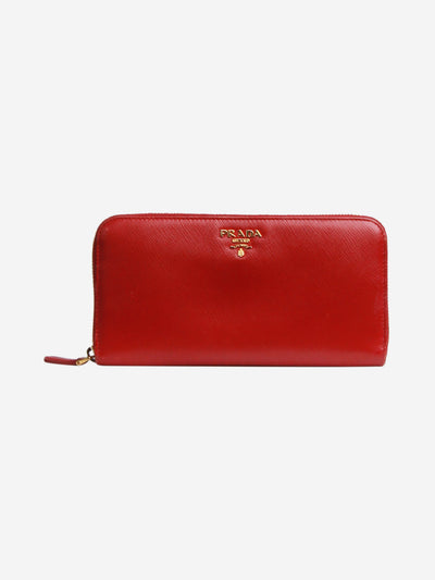 Red Saffiano leather long purse Wallets, Purses & Small Leather Goods Prada 