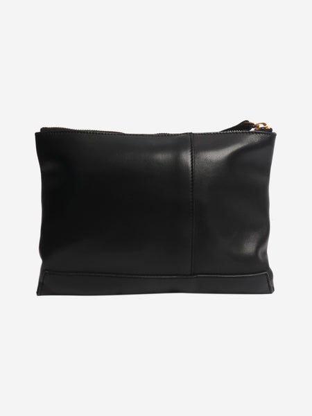 Black embellished leather clutch alternate image