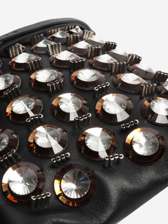Black embellished leather clutch Clutch bags Marni 