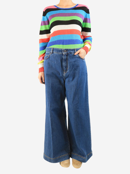 Blue wide-leg jeans - size UK 16 alternate image