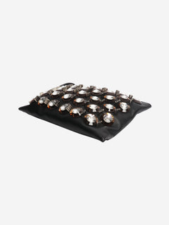 Black embellished leather clutch Clutch bags Marni 