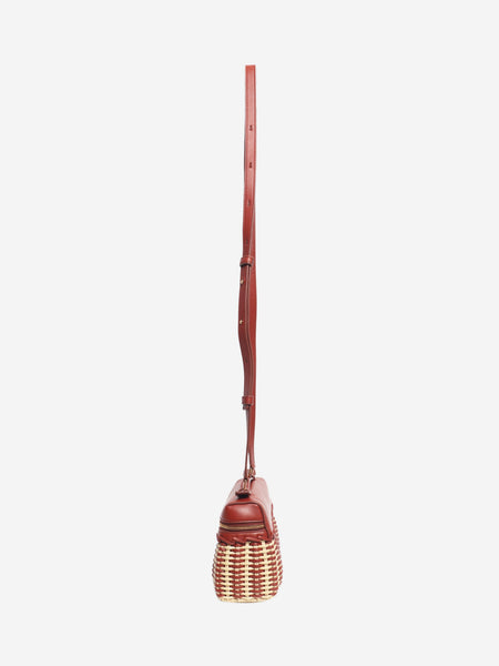 Brown Extra Pocket Wicker bag alternate image