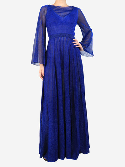 Blue lurex knit maxi dress - size UK 8 Dresses Missoni 