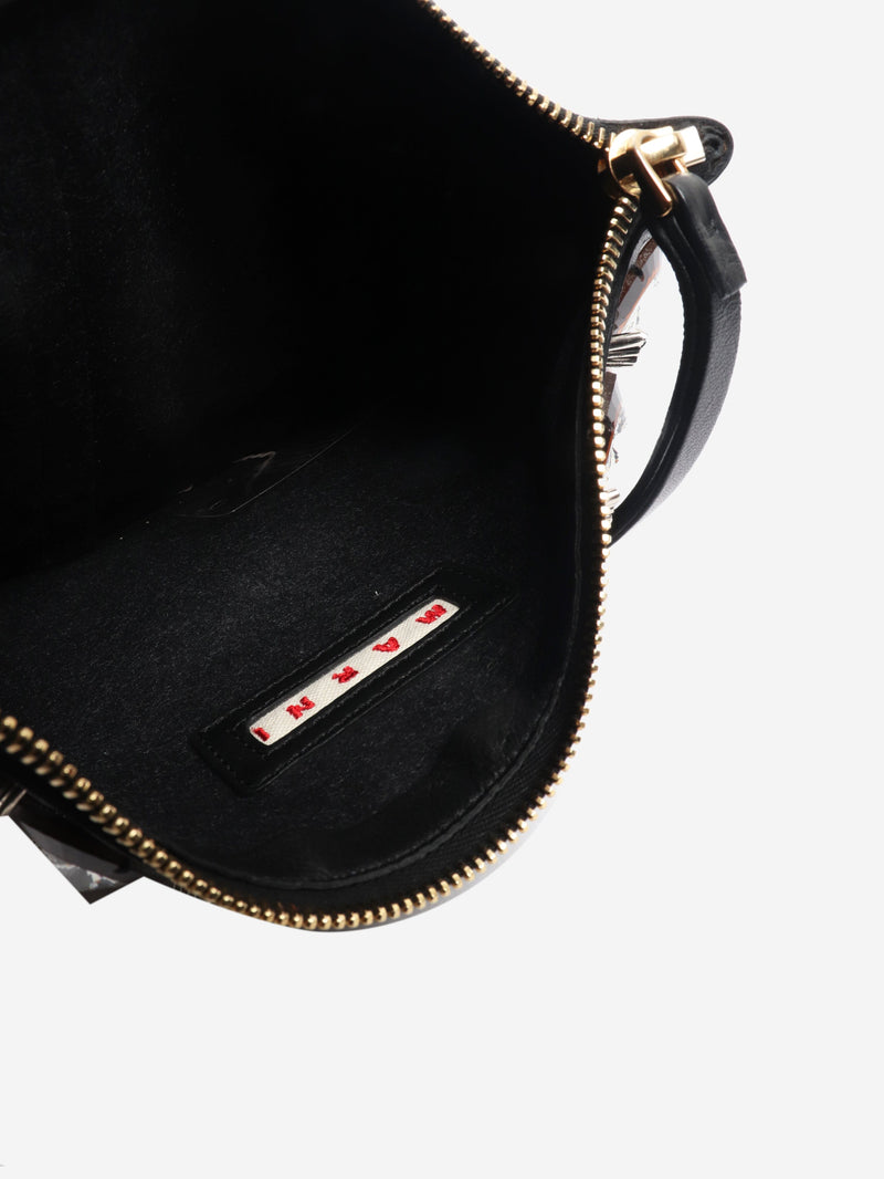 Black embellished leather clutch Clutch bags Marni 