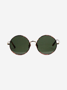 Linda Farrow Brown Welch round sunglasses