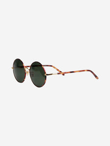 Linda Farrow Brown Welch round sunglasses