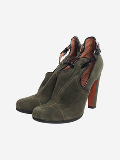 Green suede heels - size EU 35.5 (UK 2.5) Heels Alaia 